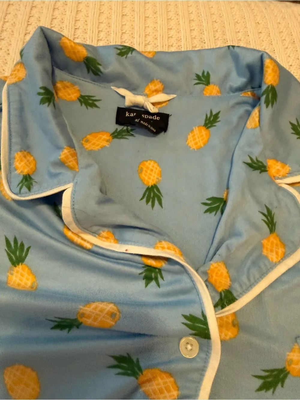 kate spade Blue Pineapple Short Pajama Set